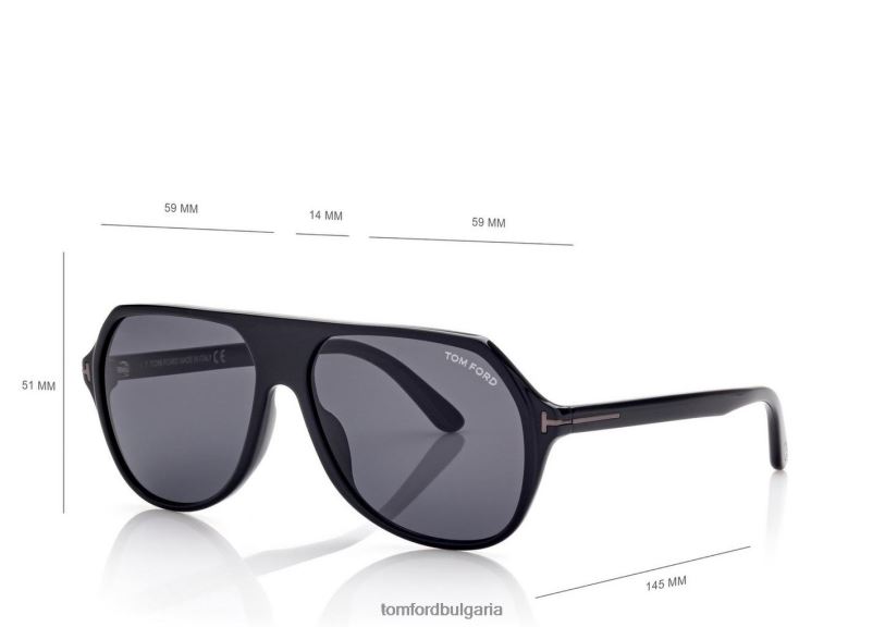 мъже очила слънчеви очила hayes черен TOM FORD B880D1839