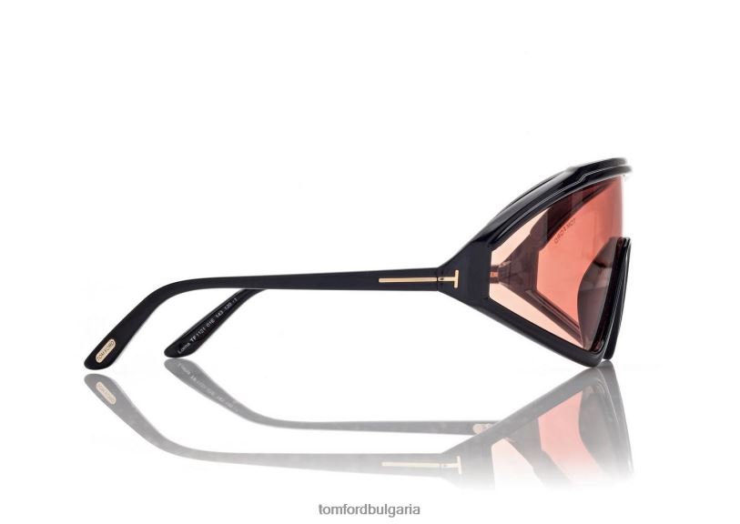 мъже очила слънчеви очила lorna лъскаво черно/кафяво TOM FORD B880D1867