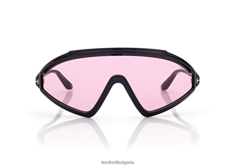 мъже очила слънчеви очила lorna блестящо черно + виолетово TOM FORD B880D1868