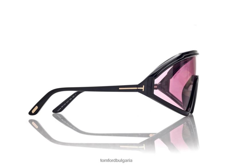 мъже очила слънчеви очила lorna блестящо черно + виолетово TOM FORD B880D1868