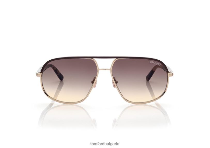 мъже очила слънчеви очила maxwell розово злато TOM FORD B880D1862