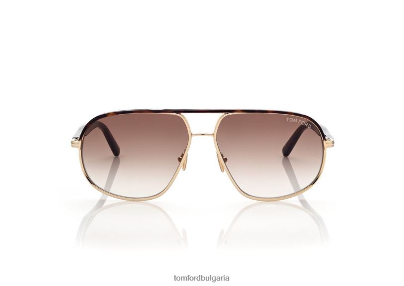 мъже очила слънчеви очила maxwell злато TOM FORD B880D1864