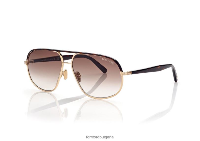 мъже очила слънчеви очила maxwell злато TOM FORD B880D1864