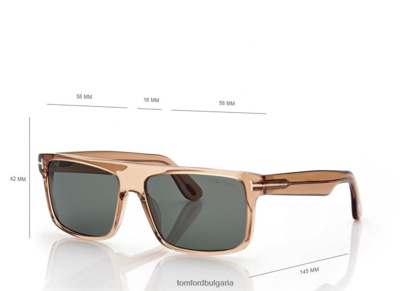мъже очила слънчеви очила philippe лъскаво светлокафяво/зелено TOM FORD B880D1825