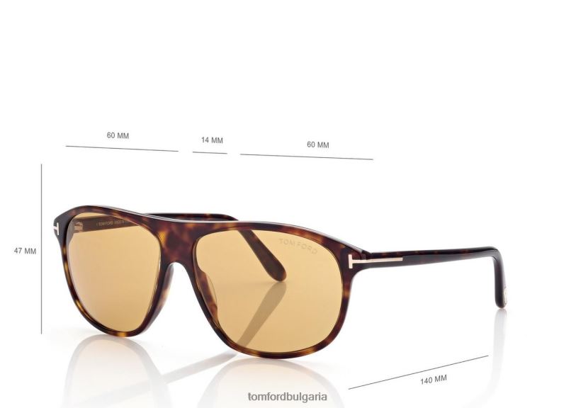 мъже очила слънчеви очила prescott тъмна Хавана TOM FORD B880D1858