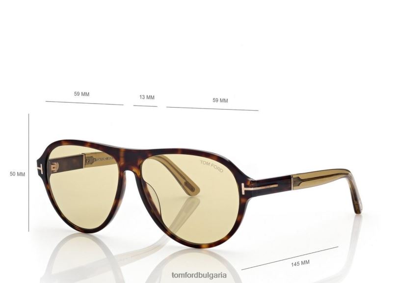 мъже очила слънчеви очила quincy тъмна Хавана TOM FORD B880D1809