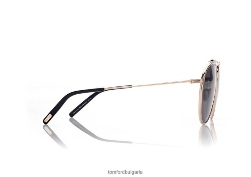 мъже очила слънчеви очила raphael блестящо розово злато/дим TOM FORD B880D1916