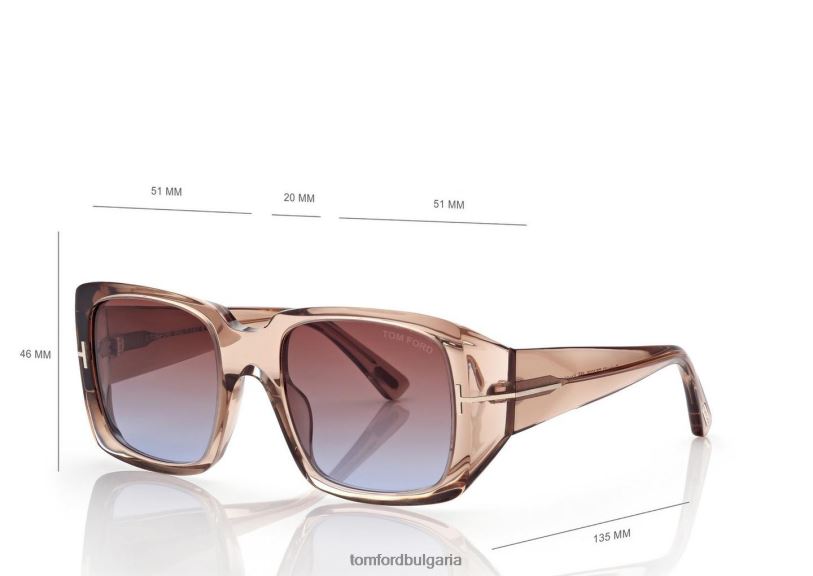 мъже очила слънчеви очила ryder-02 шампанско TOM FORD B880D1913