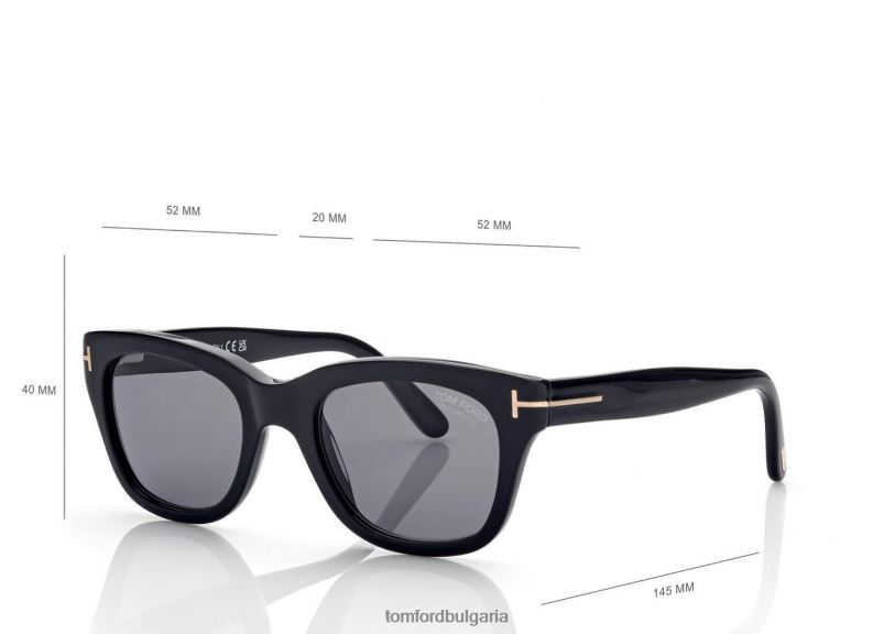 мъже очила поляризирани слънчеви очила snowdon черен TOM FORD B880D1788